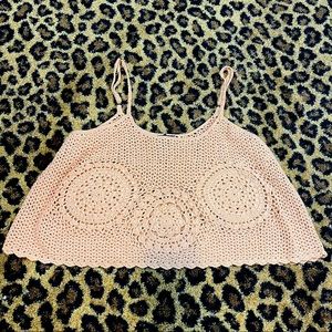 Light Pink Crocheted Top
